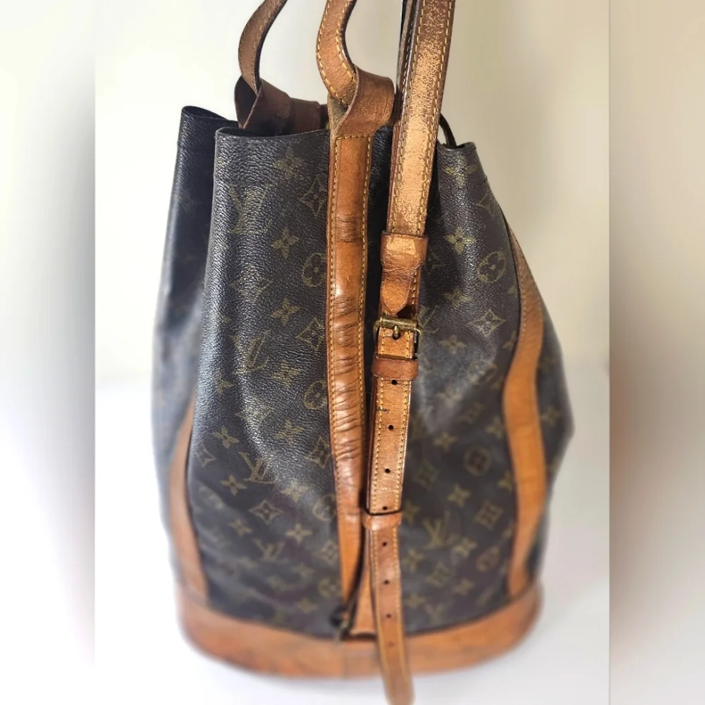 Louis Vuitton Monogram Canvas Bucket Backpack in Brown and Tan